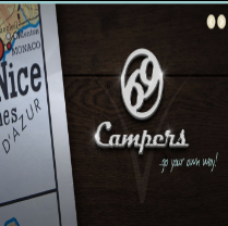 69 Camper vw hire logo image.