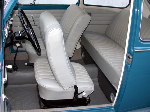 VW Beetle front seat locking mechanism image.